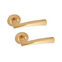 Ручки на розеті KEDR R10.080-AL SB/PB матове золото/золото